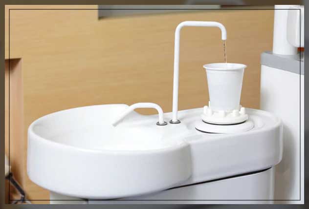 spitton bowl and disposable glass holder