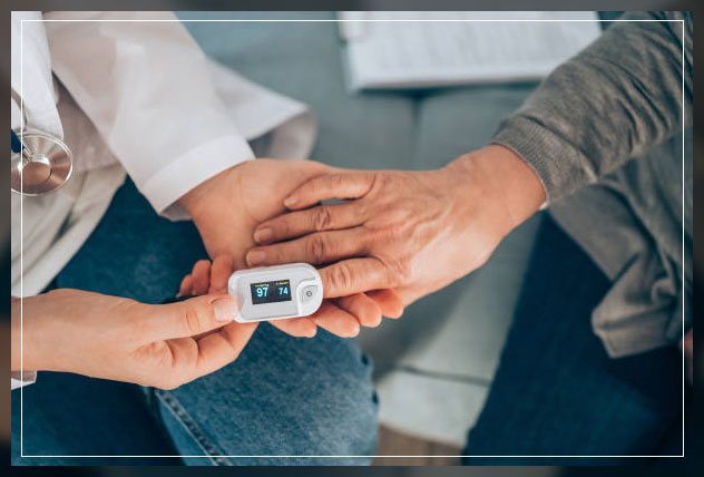 checking oxygen saturation