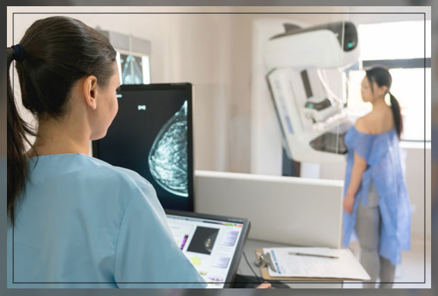mammogram screening in process