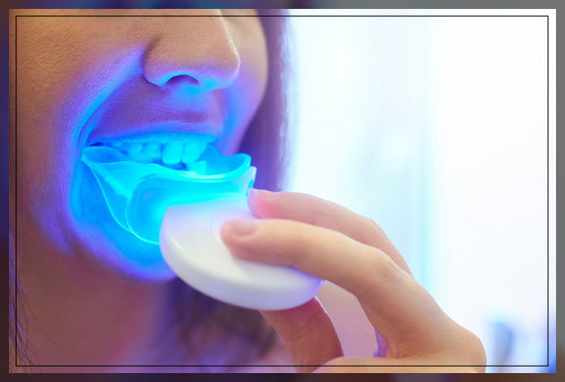 blue led whitening light